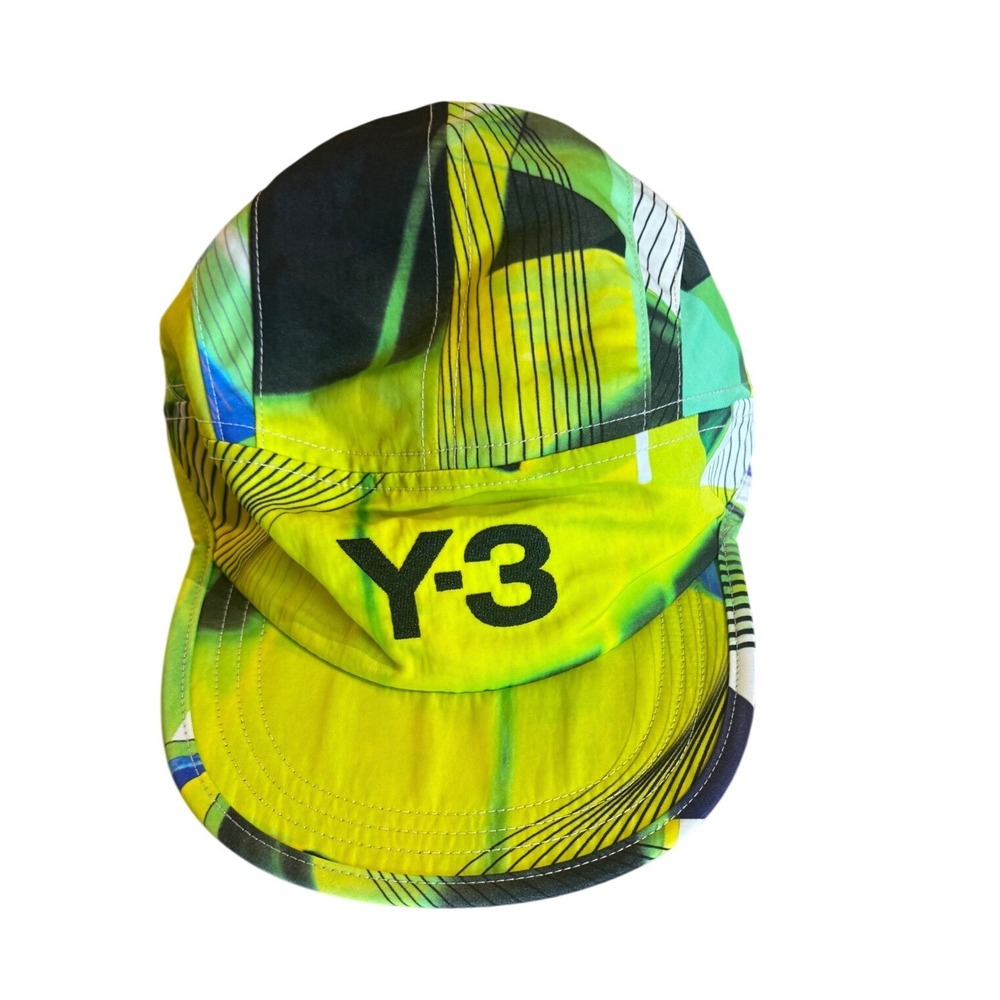 Y-3 Adidas All Over Print Cap Neon  Abstract Graphic Running Hat H62987